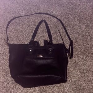 BCBG Paris Black Shoulder Bag with Sleek Design